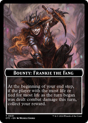 Bounty: Frankie the Fang // Bounty Rules Double-Sided Token [Outlaws of Thunder Junction Commander Tokens] | Tacoma Games