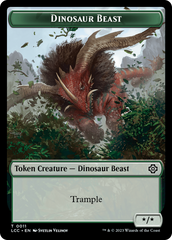 Dinosaur Beast // Dinosaur Double-Sided Token [The Lost Caverns of Ixalan Commander Tokens] | Tacoma Games