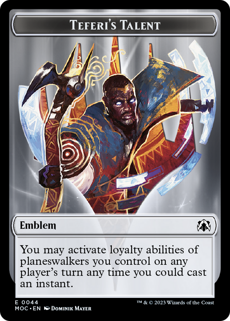 Phyrexian Myr // Teferi's Talent Emblem Double-Sided Token [March of the Machine Tokens] | Tacoma Games