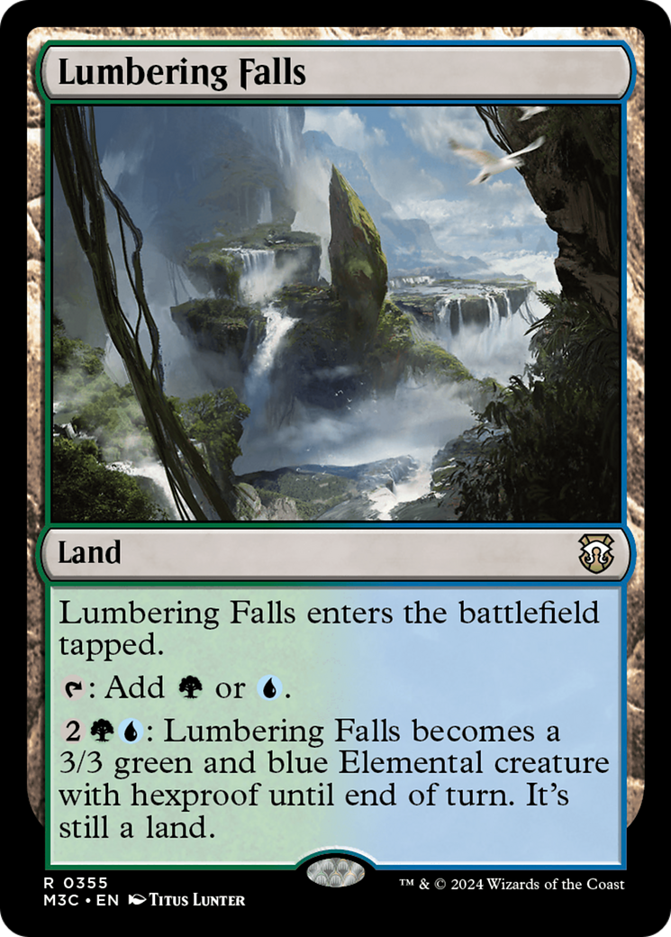 Lumbering Falls (Ripple Foil) [Modern Horizons 3 Commander] | Tacoma Games