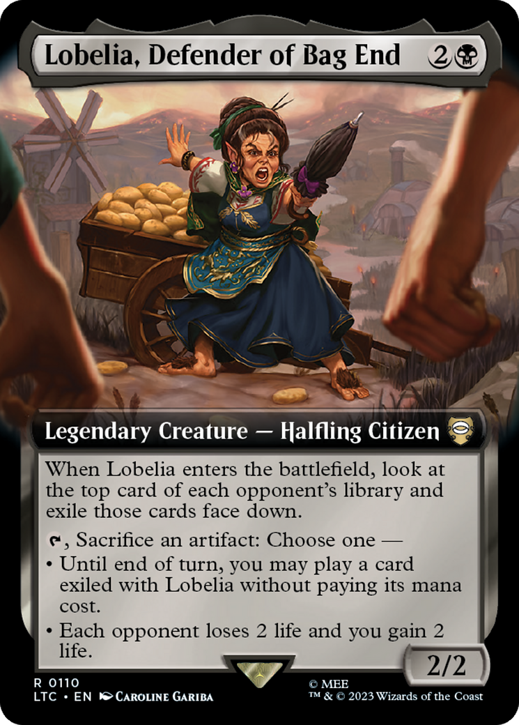 Lobelia, Defender of Bag End (Extended Art) [The Lord of the Rings: Tales of Middle-Earth Commander] | Tacoma Games