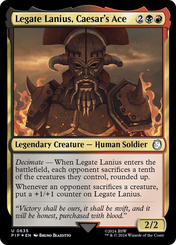Legate Lanius, Caesar's Ace (Surge Foil) [Fallout] | Tacoma Games
