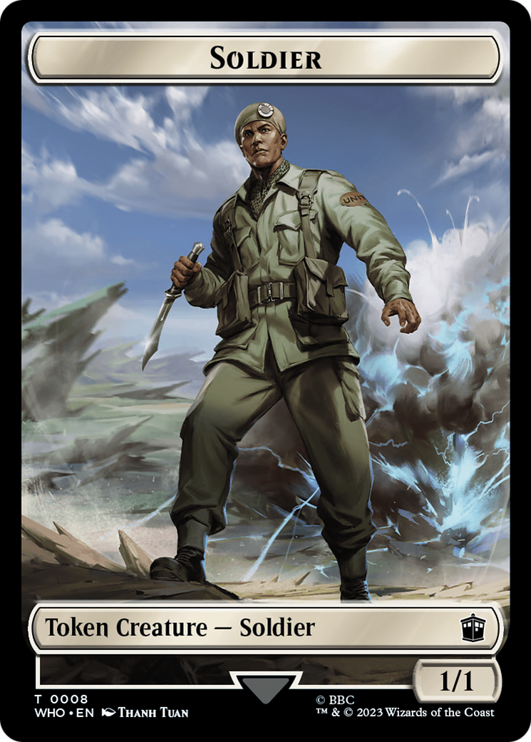 Soldier // Mark of the Rani Double-Sided Token [Doctor Who Tokens] | Tacoma Games