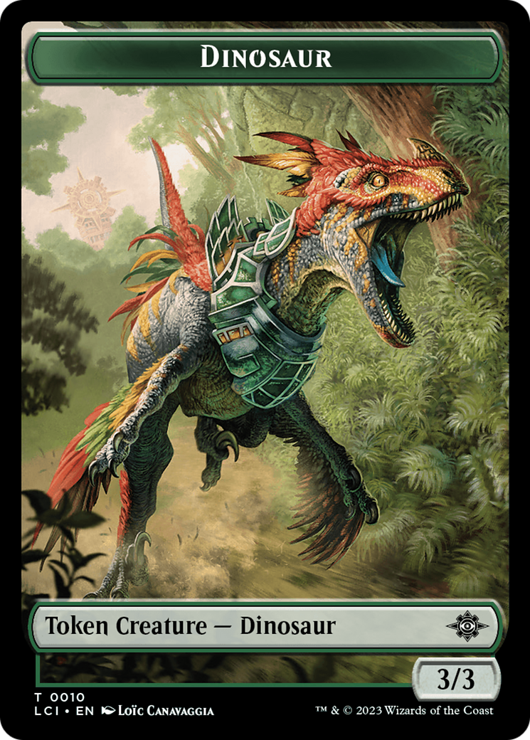 Dinosaur Token (0010) [The Lost Caverns of Ixalan Tokens] | Tacoma Games