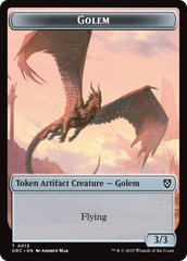 Golem (0013) // Nalaar Aetherjet Double-Sided Token [Aetherdrift Tokens] | Tacoma Games