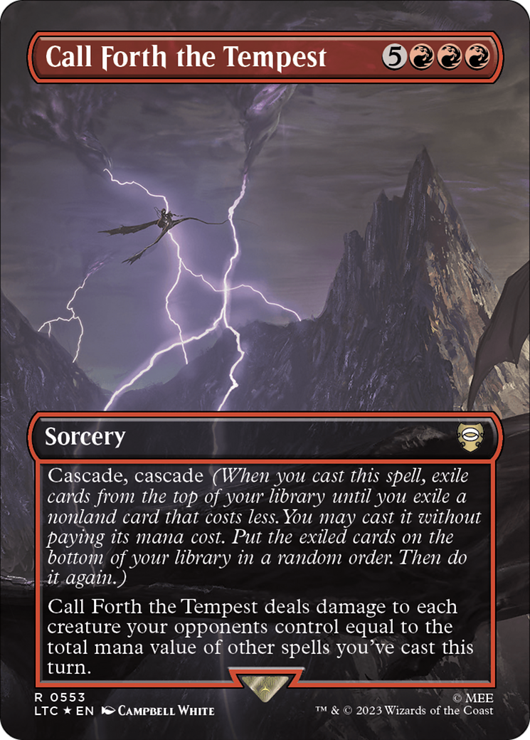 Call Forth the Tempest (Borderless) (Surge Foil) [The Lord of the Rings: Tales of Middle-Earth Commander] | Tacoma Games