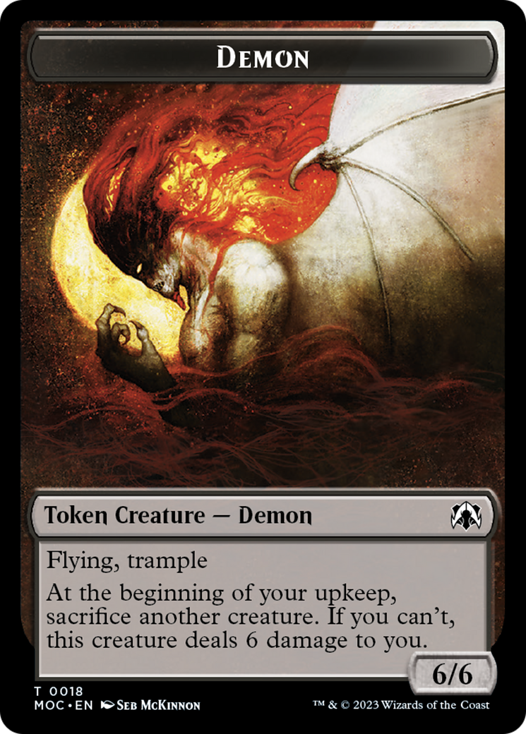 Angel (3) // Demon Double-Sided Token [March of the Machine Commander Tokens] | Tacoma Games