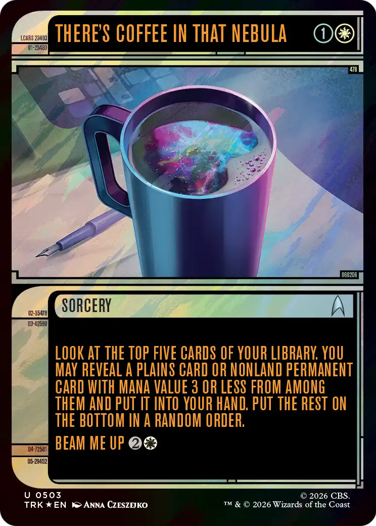 There's Coffee in that Nebula (Showcase) (Surge Foil) [Star Trek] | Tacoma Games