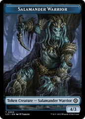 Salamander Warrior // Treasure Double-Sided Token [The Lost Caverns of Ixalan Commander Tokens] | Tacoma Games