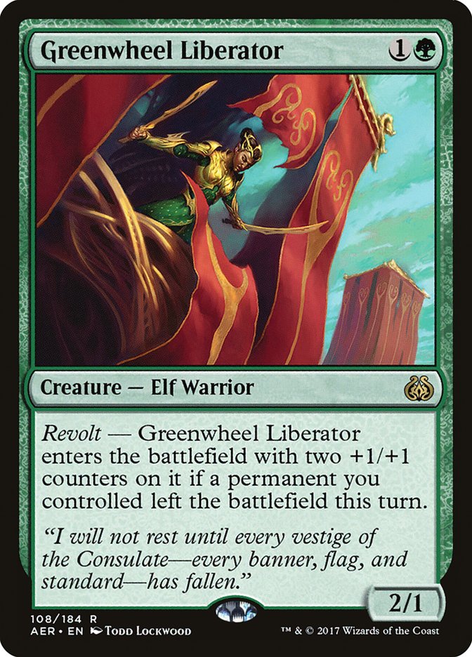 Greenwheel Liberator [Aether Revolt] | Tacoma Games