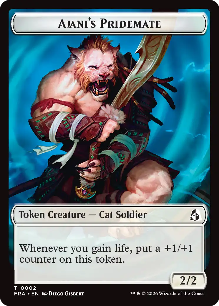 Ajani's Pridemate // Mowu Double-Sided Token [Reality Fracture Tokens] | Tacoma Games