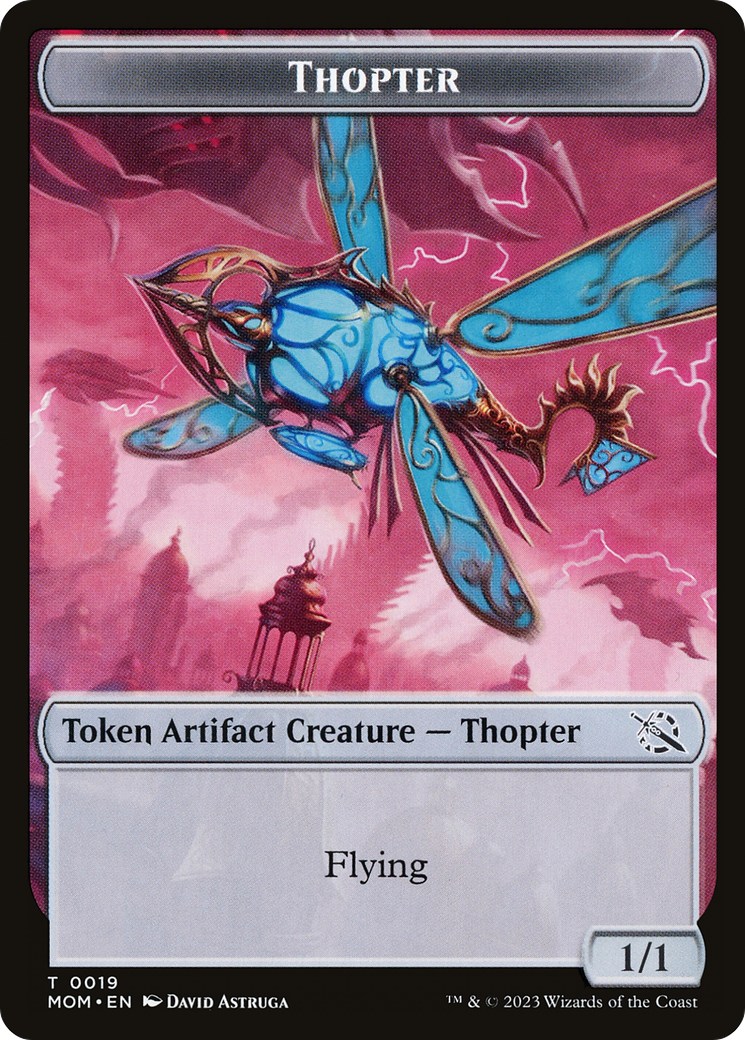 Warrior // Thopter Double-Sided Token [March of the Machine Tokens] | Tacoma Games