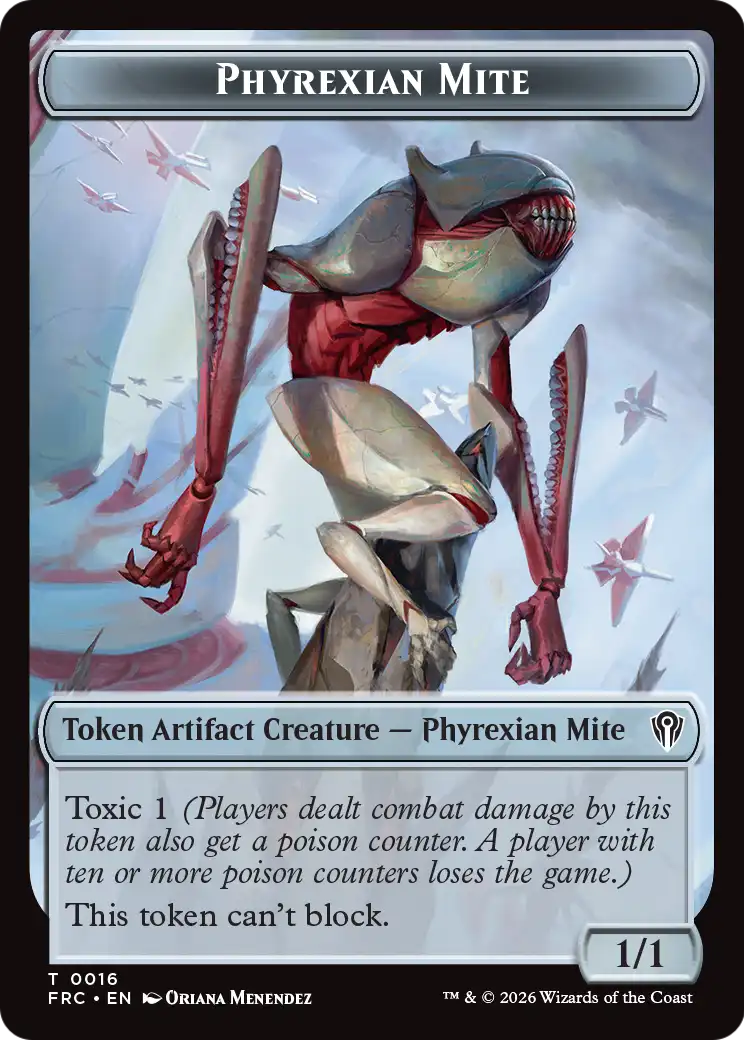 Citizen // Phyrexian Mite Double-Sided Token [Reality Fracture Commander Tokens] | Tacoma Games