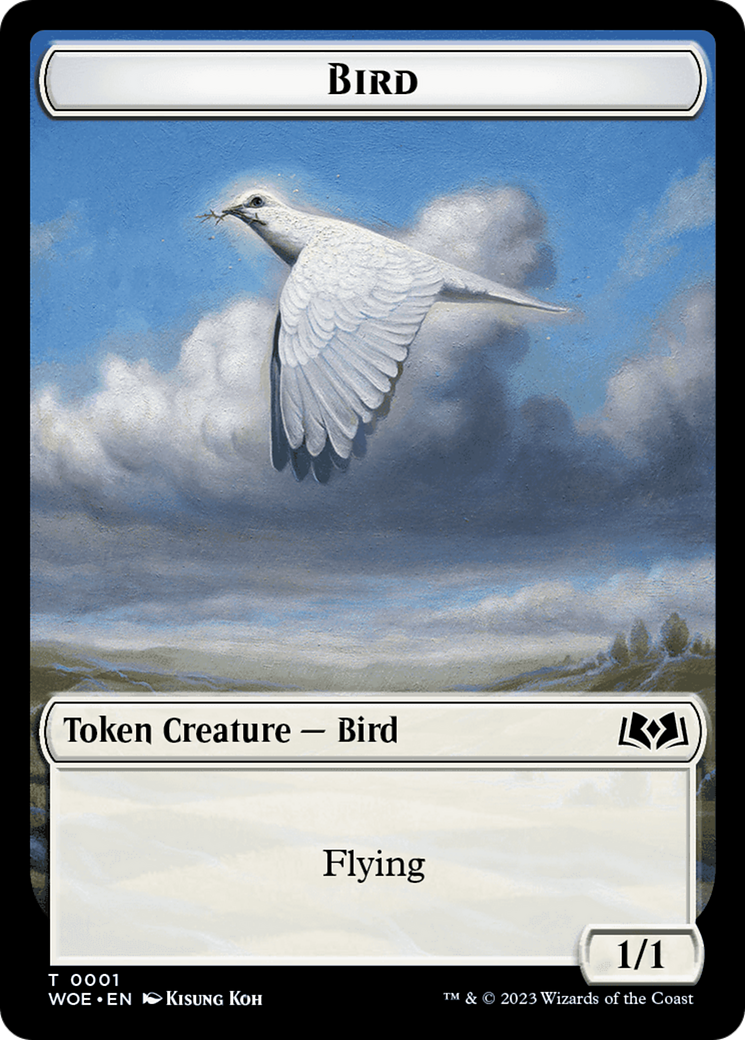 Bird // Food (0012) Double-Sided Token [Wilds of Eldraine Tokens] | Tacoma Games