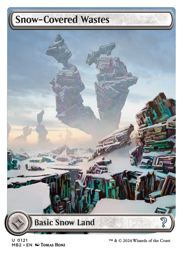 Snow-Covered Wastes (White Border) [Mystery Booster 2] | Tacoma Games