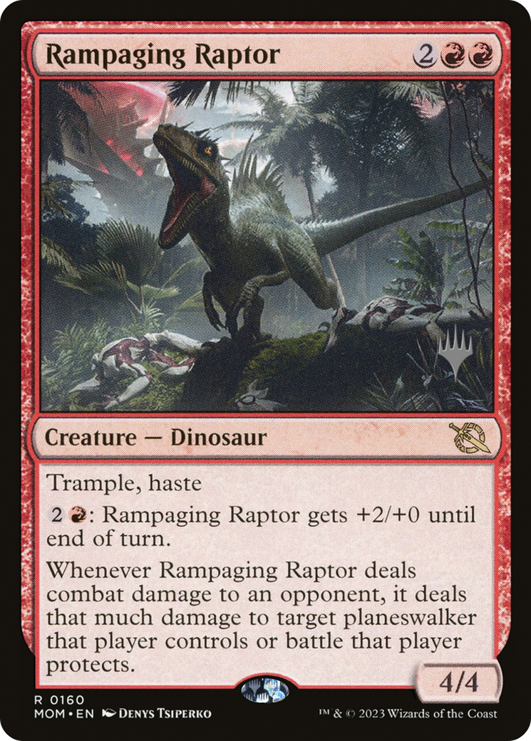 Rampaging Raptor (Promo Pack) [March of the Machine Promos] | Tacoma Games