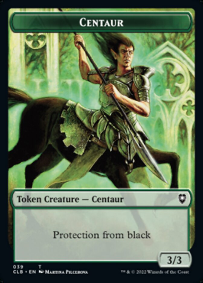 Horror // Centaur Double-Sided Token [Commander Legends: Battle for Baldur's Gate Tokens] | Tacoma Games