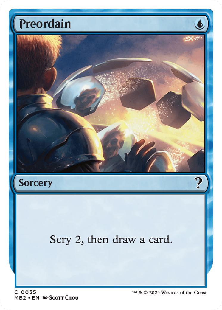 Preordain (White Border) [Mystery Booster 2] | Tacoma Games