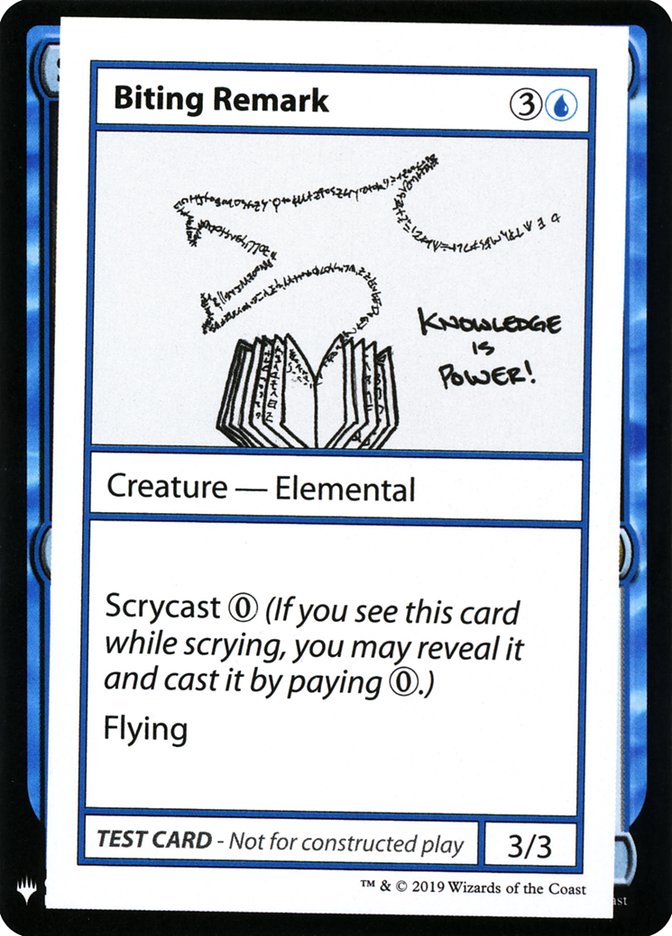 Biting Remark [Mystery Booster Playtest Cards] | Tacoma Games