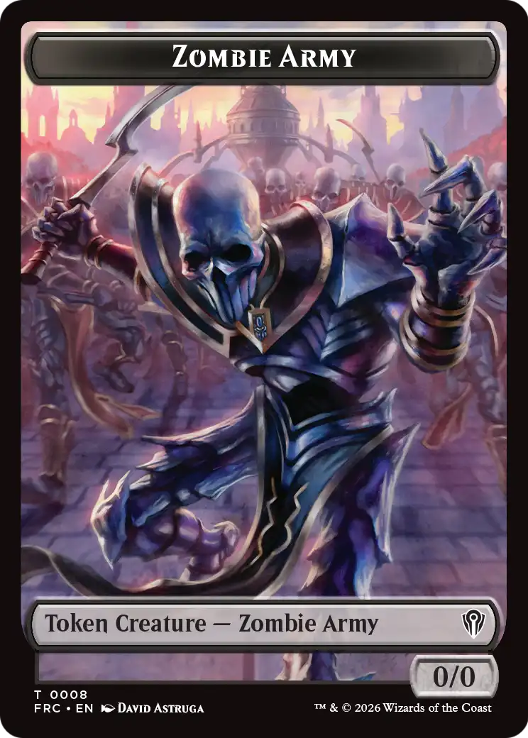 Rogue // Zombie Army Double-Sided Token [Reality Fracture Commander Tokens] | Tacoma Games