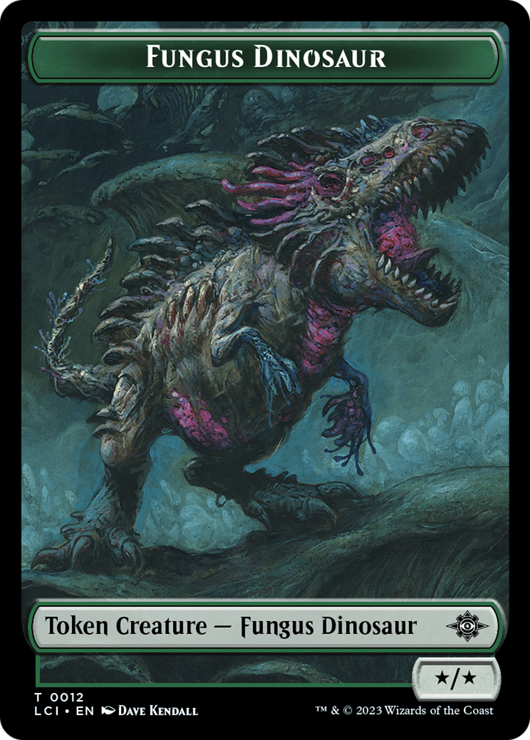 Fungus Dinosaur // Dinosaur (0001) Double-Sided Token [The Lost Caverns of Ixalan Tokens] | Tacoma Games