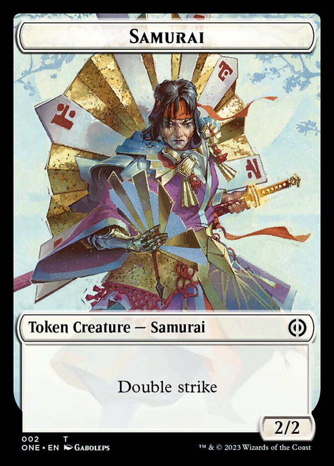 Rebel // Samurai Double-Sided Token [Phyrexia: All Will Be One Tokens] | Tacoma Games