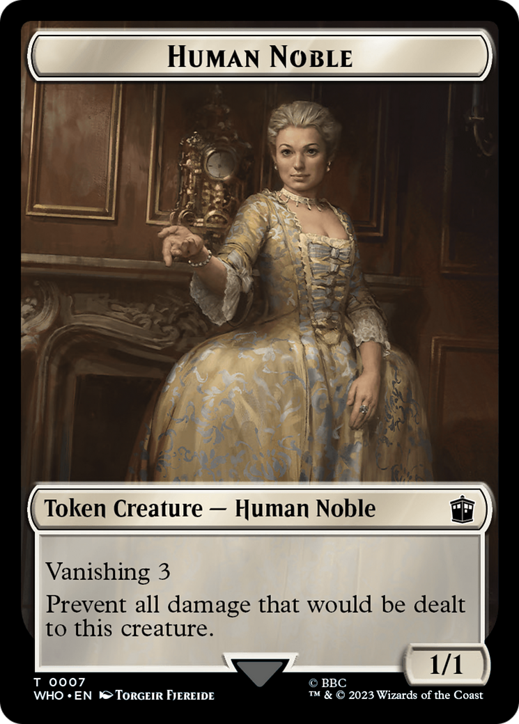 Human Noble // Cyberman Double-Sided Token [Doctor Who Tokens] | Tacoma Games