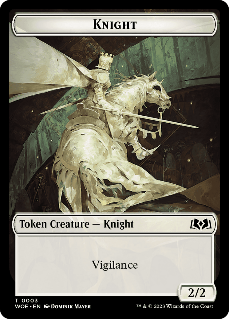 Knight // Food (0013) Double-Sided Token [Wilds of Eldraine Tokens] | Tacoma Games