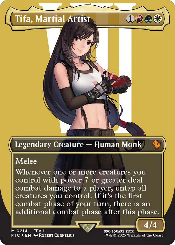 Tifa, Martial Artist (Borderless) (Surge Foil) [FINAL FANTASY Commander] | Tacoma Games