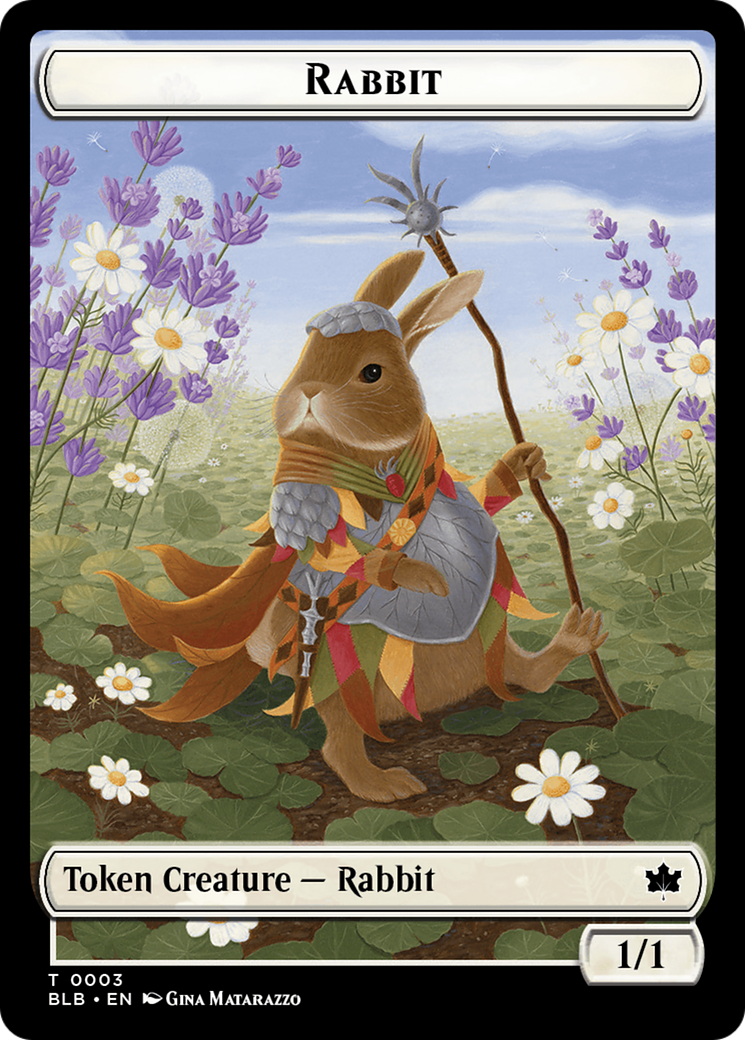 Agate Instigator // Rabbit Double-Sided Token [Bloomburrow Commander Tokens] | Tacoma Games