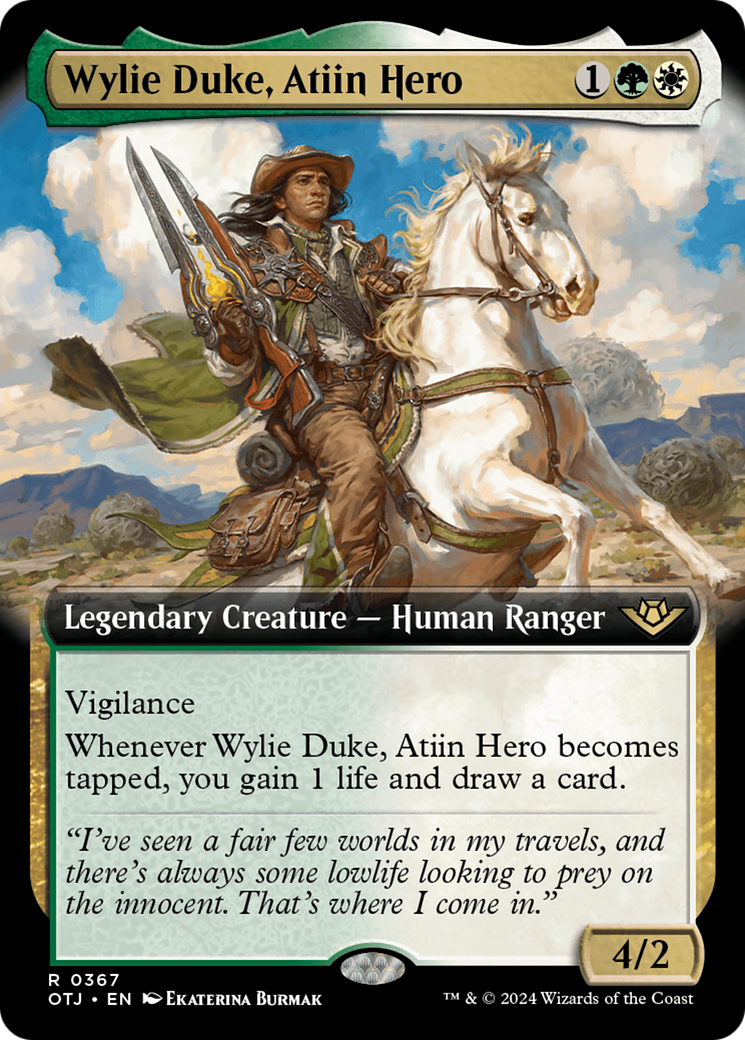 Wylie Duke, Atiin Hero (Extended Art) [Outlaws of Thunder Junction] | Tacoma Games