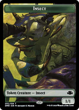 Insect // Construct Double-Sided Token [Dominaria Remastered Tokens] | Tacoma Games