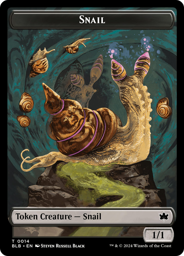 Snail // Thundertrap Trainer Double-Sided Token [Bloomburrow Tokens] | Tacoma Games