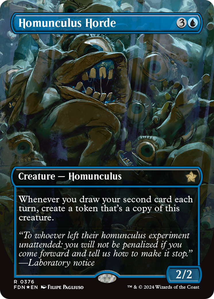 Homunculus Horde (Borderless) (Mana Foil) [Foundations] | Tacoma Games