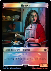 Human (0037) // Food (0059) Double-Sided Token (Surge Foil) [Doctor Who Tokens] | Tacoma Games