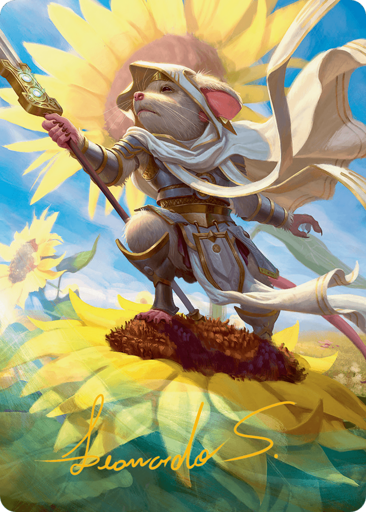 Elspeth, Sun's Champion Art Card (Gold-Stamped Signature) [Bloomburrow Art Series] | Tacoma Games