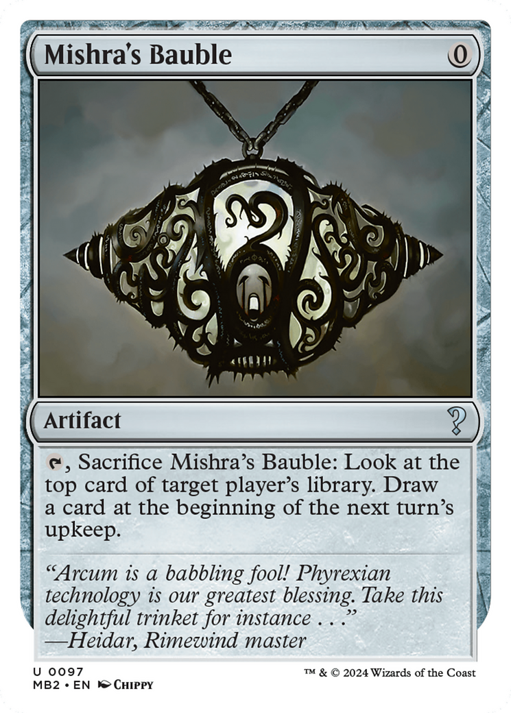 Mishra's Bauble (White Border) [Mystery Booster 2] | Tacoma Games