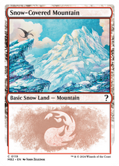 Snow-Covered Mountain (White Border) [Mystery Booster 2] | Tacoma Games