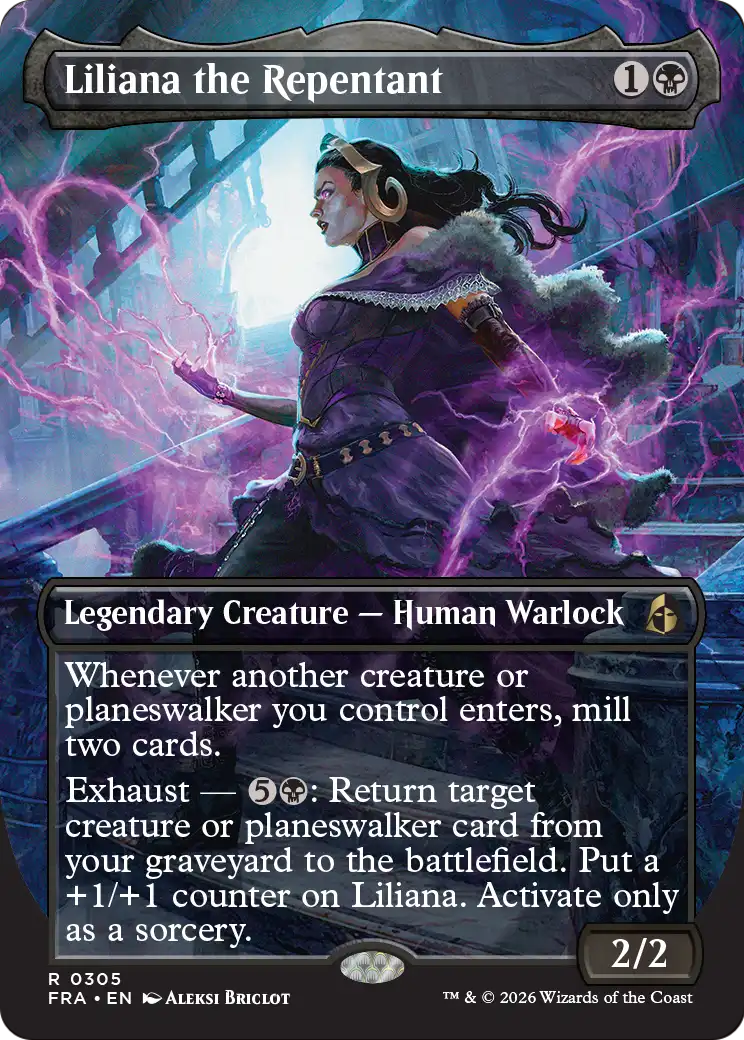 Liliana the Repentant (Borderless) [Reality Fracture] | Tacoma Games