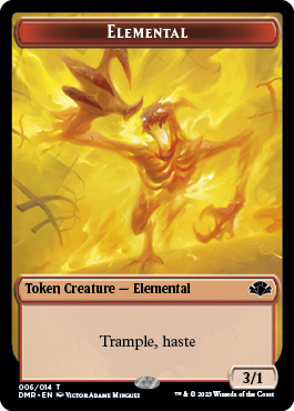 Goblin // Elemental Double-Sided Token [Dominaria Remastered Tokens] | Tacoma Games