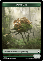 Saproling // Treasure Double-Sided Token [Bloomburrow Commander Tokens] | Tacoma Games