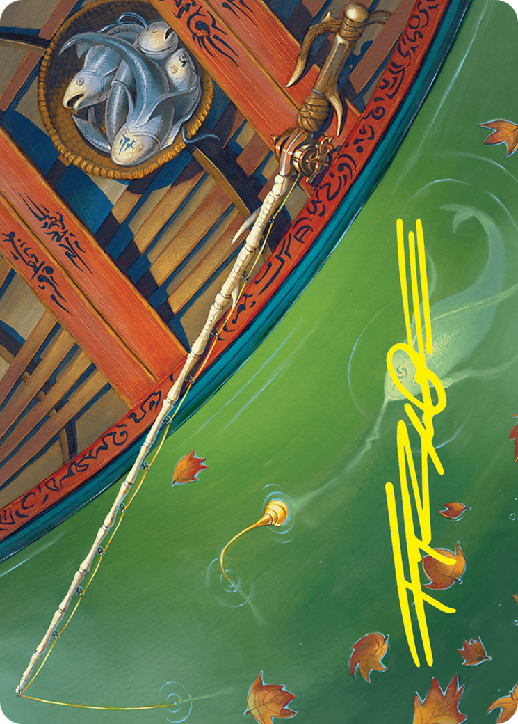 Fishing Pole Art Card (18/54) (Gold-Stamped Signature) [Foundations Art Series] | Tacoma Games