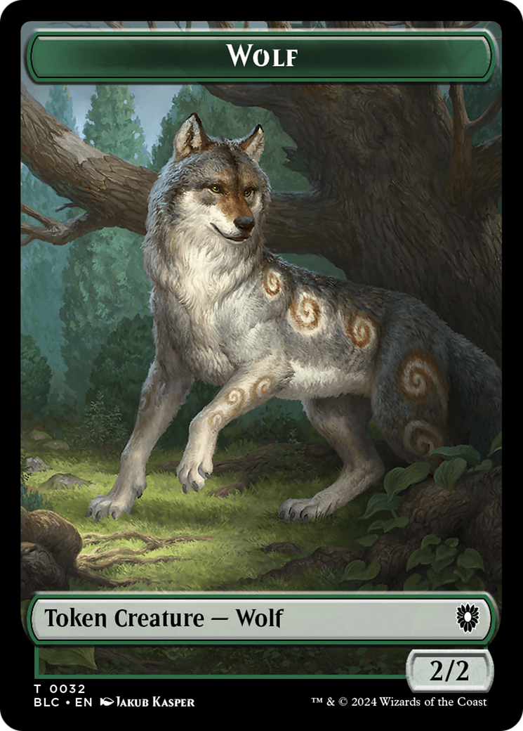 Goat // Wolf (032) Double-Sided Token [Bloomburrow Commander Tokens] | Tacoma Games