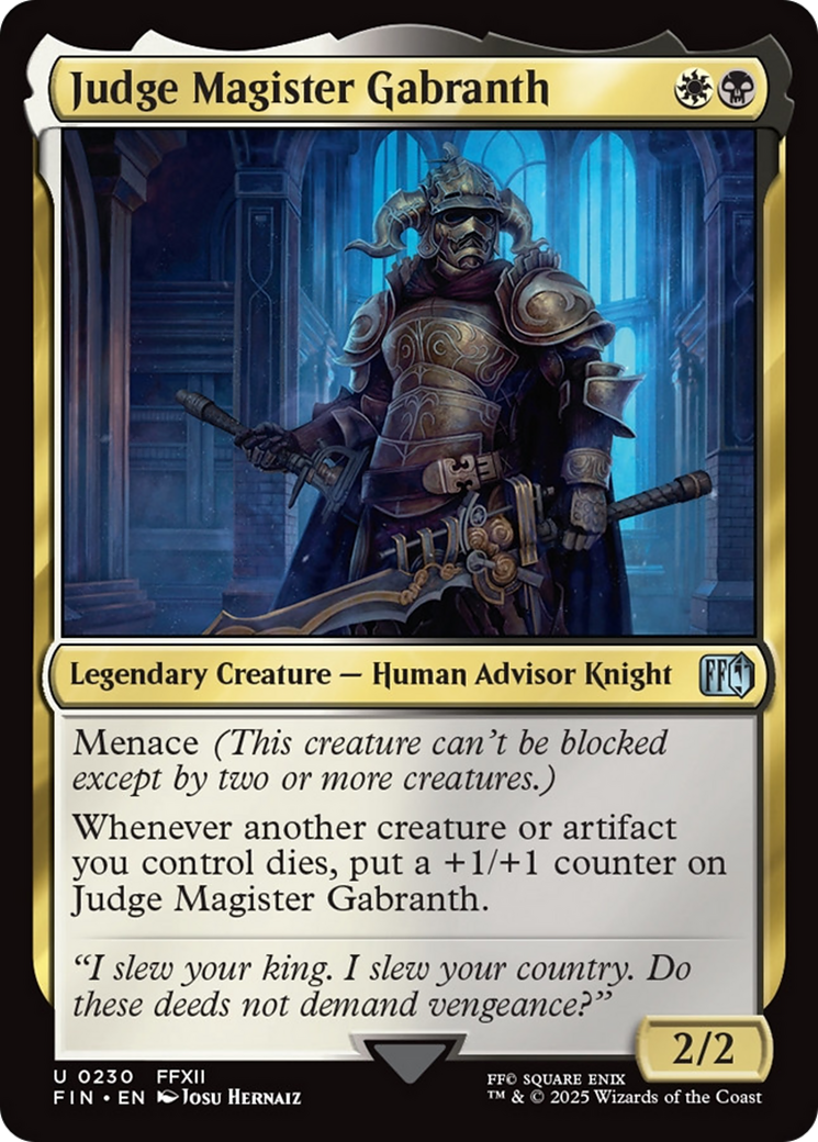 Judge Magister Gabranth [FINAL FANTASY] | Tacoma Games