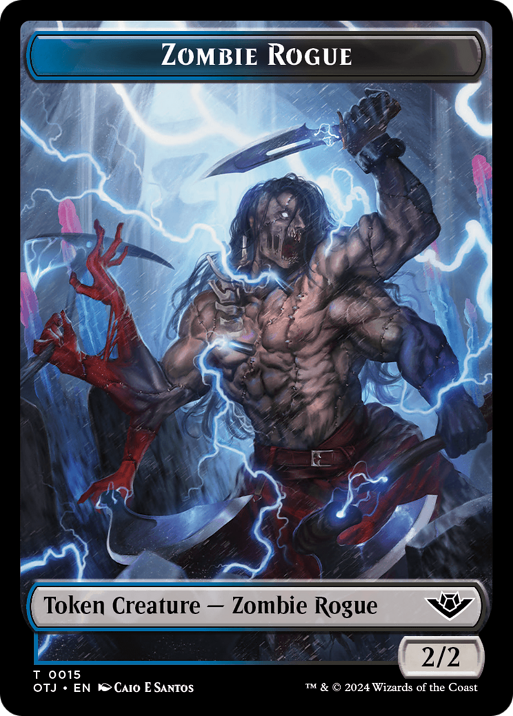 Mercenary // Zombie Rogue Double-Sided Token [Outlaws of Thunder Junction Tokens] | Tacoma Games