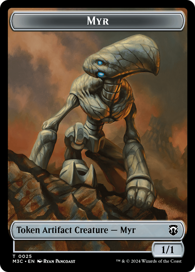 Construct // Myr Double-Sided Token [Modern Horizons 3 Commander Tokens] | Tacoma Games