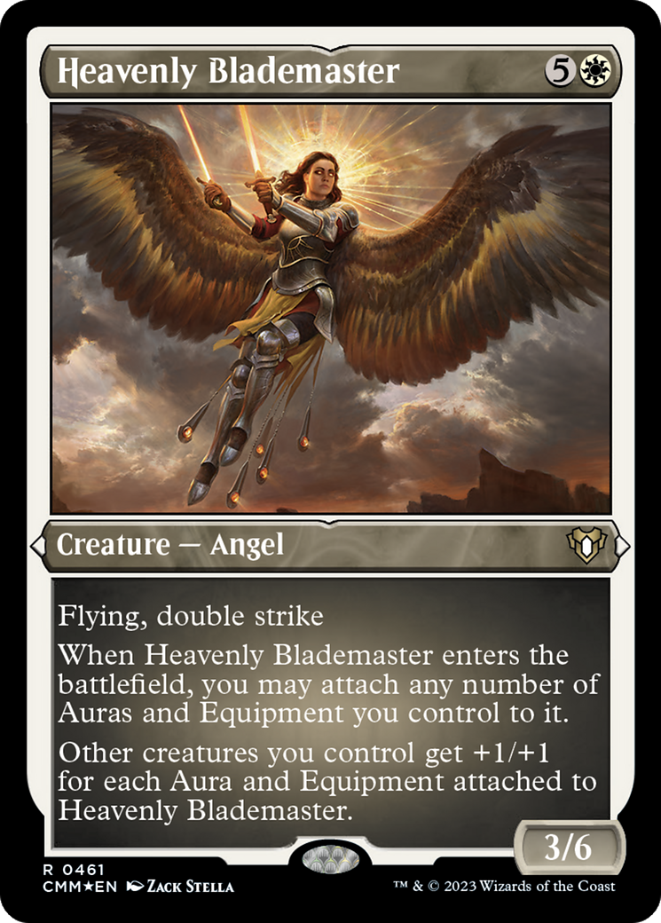 Heavenly Blademaster (Foil Etched) [Commander Masters] | Tacoma Games