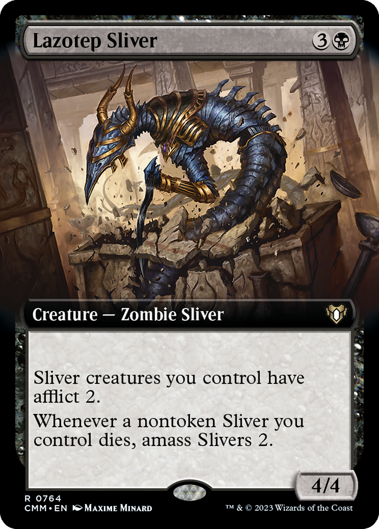 Lazotep Sliver (Extended Art) [Commander Masters] | Tacoma Games
