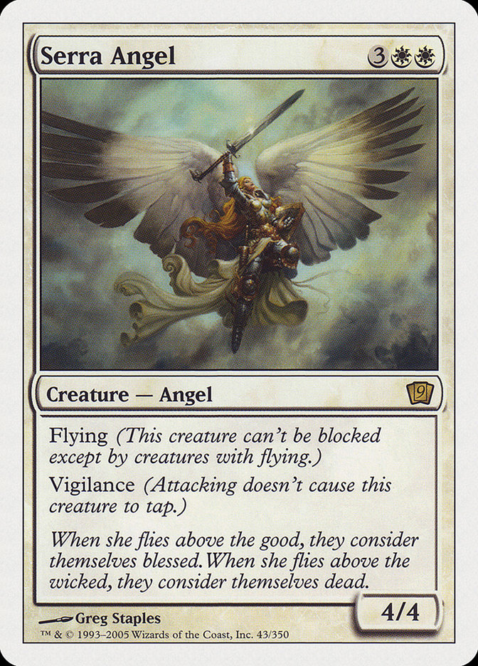 Serra Angel (9th Edition) [Oversize Cards] | Tacoma Games