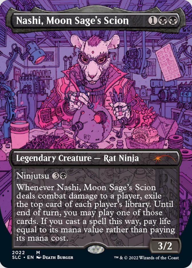 Nashi, Moon Sage's Scion (Borderless) [Secret Lair Countdown Kit] | Tacoma Games